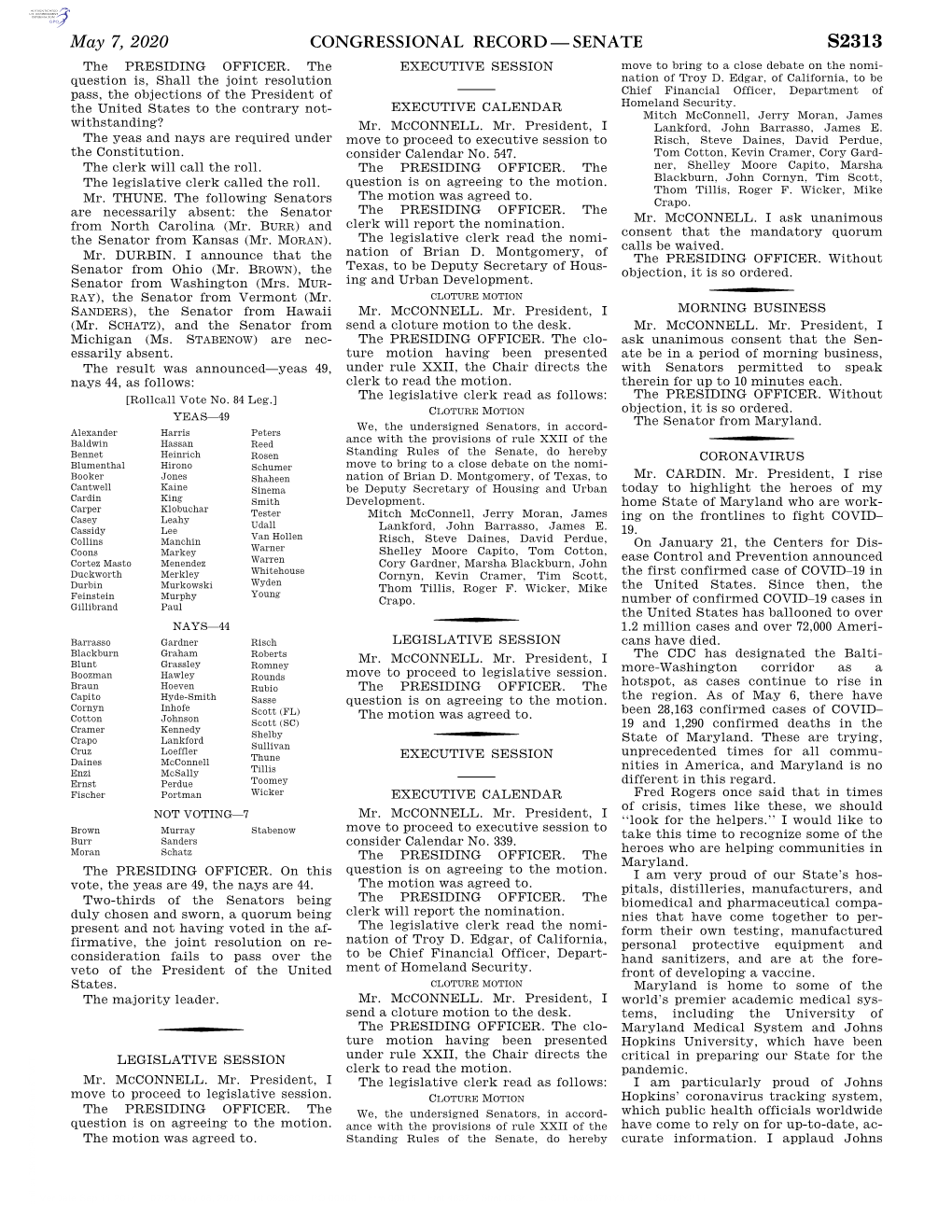 Congressional Record—Senate S2313