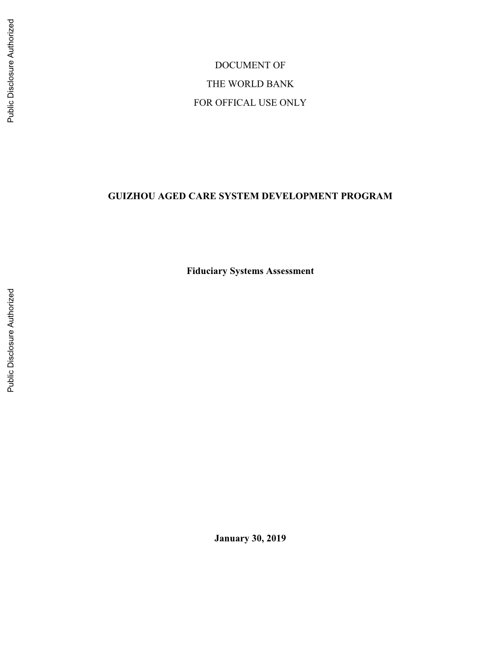 World Bank Document