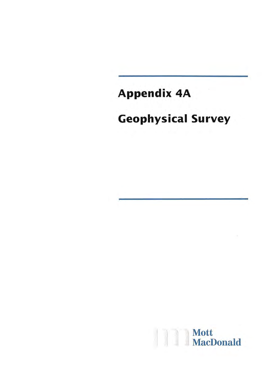 Appendix 4A Geophysical Survey