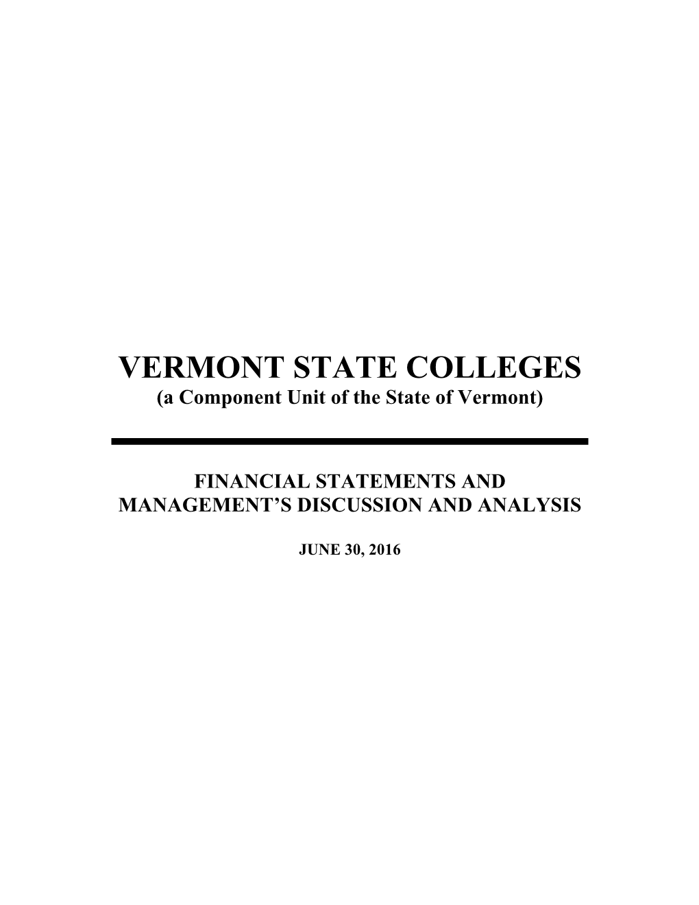 VSCS Financial Statement 2016