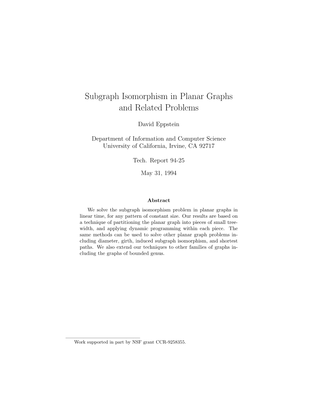 Subgraph Isomorphism in Planar Graphs and Related Problems