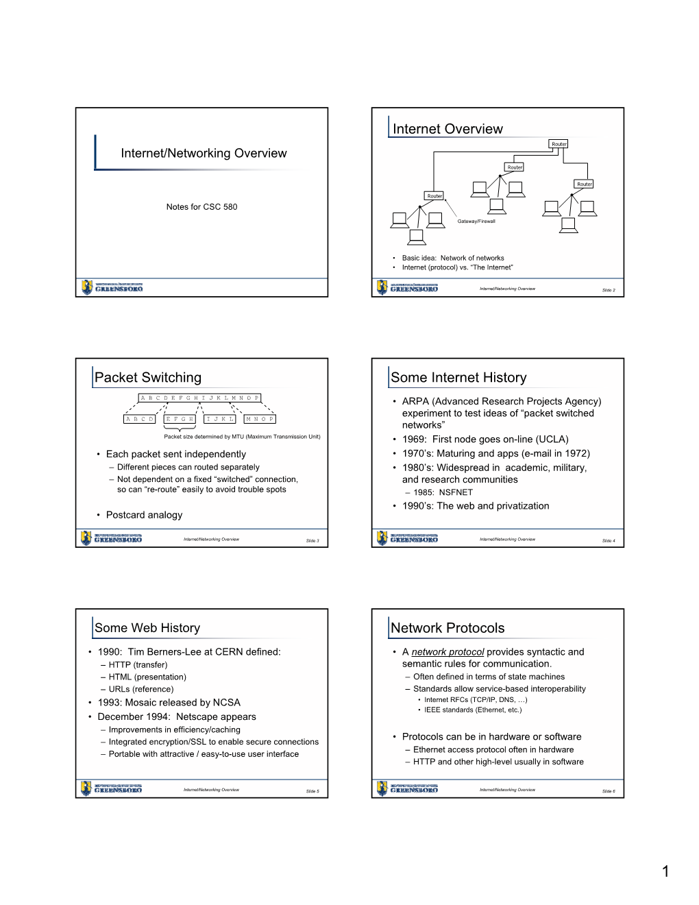 Slides for Networking Overview