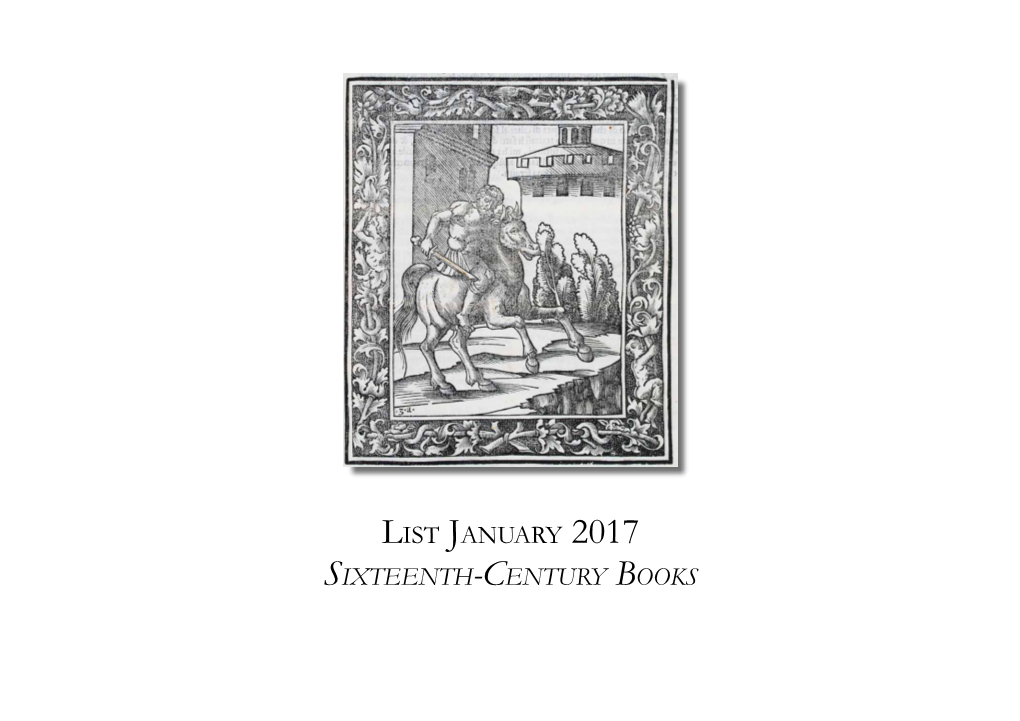 List January 2017 Sixteenth-Century Books Illustrated with 32 Woodcut Vignettes Attributed to Benedetto Bordon 1