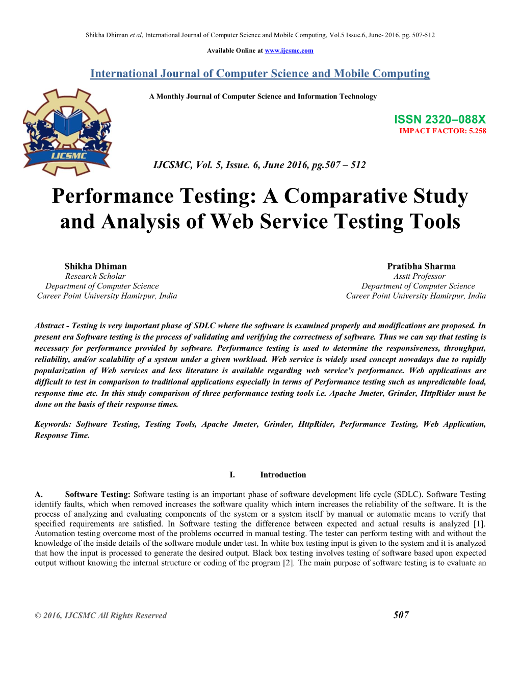 A Comparative Study and Analysis of Web Service Testing Tools