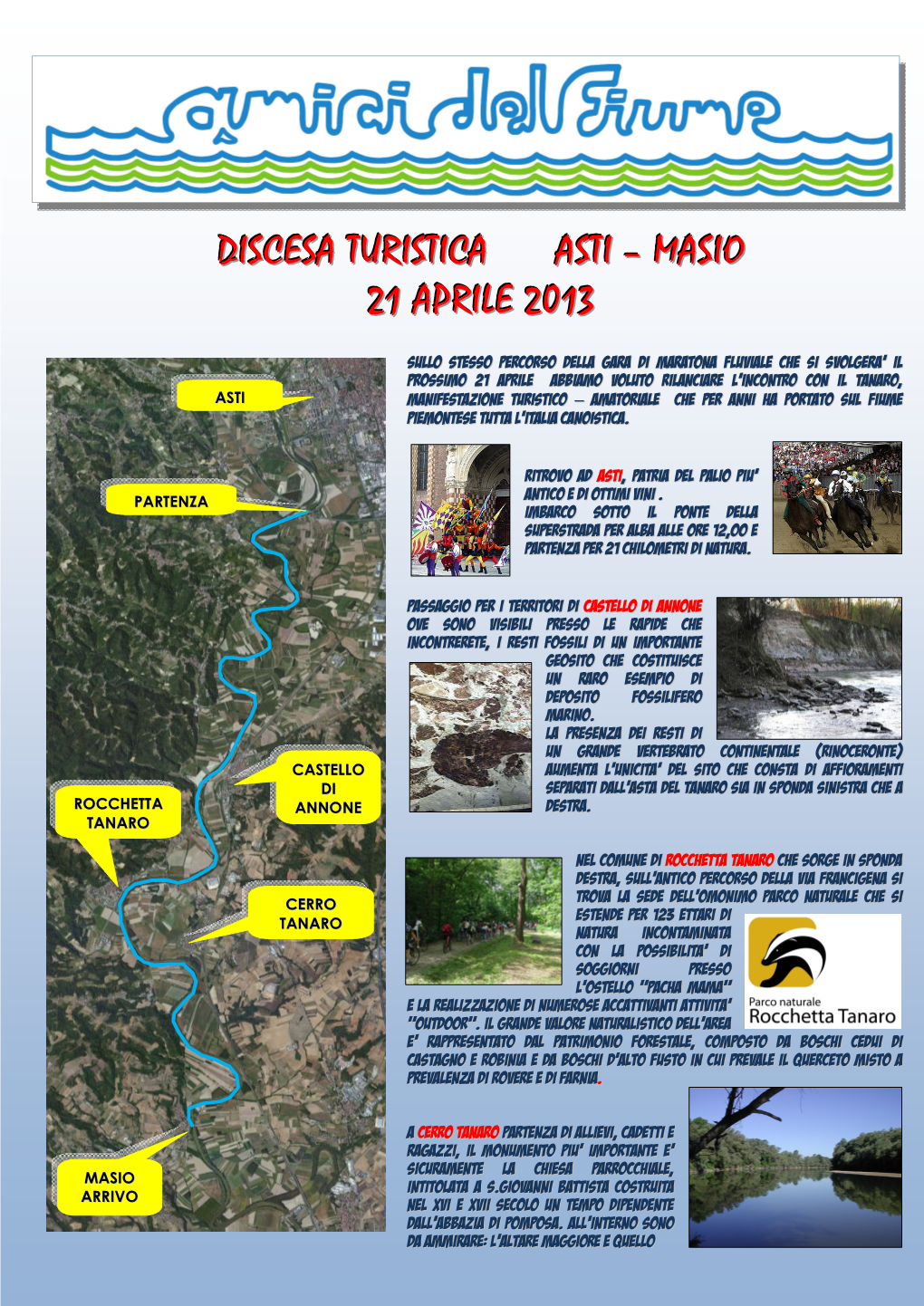 Discesa Turistica Asti – Masio 21 Aprile 2013