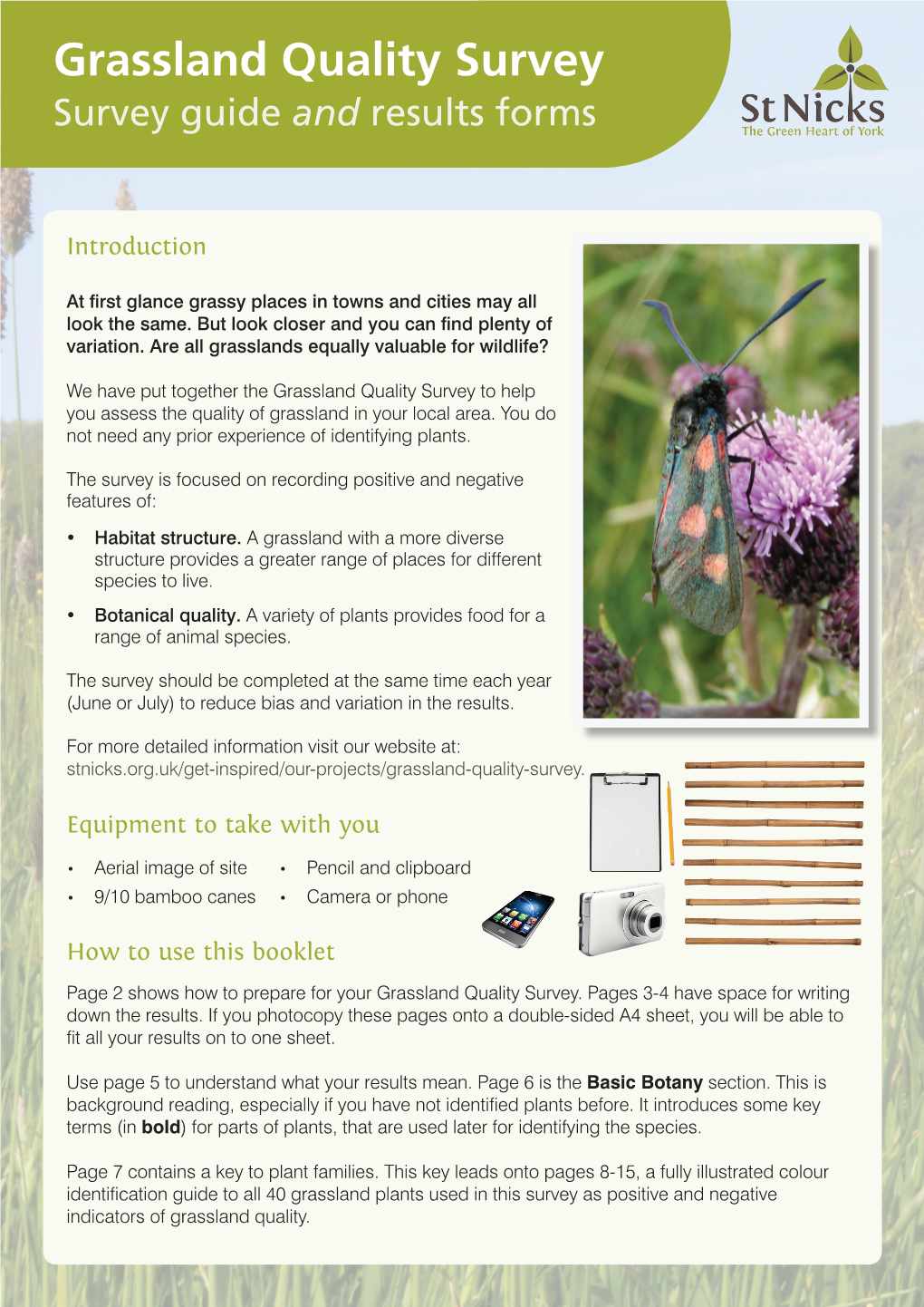 Grassland Quality Survey Booklet