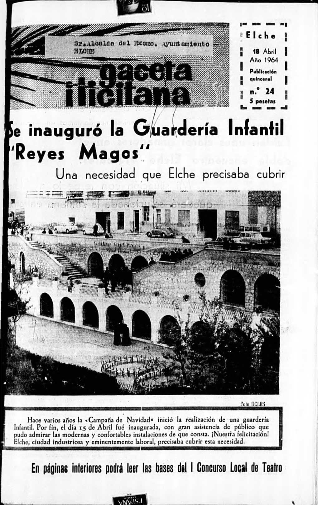 Gaceta Ilicitana. Núm. 24, 18 De Abril De 1964