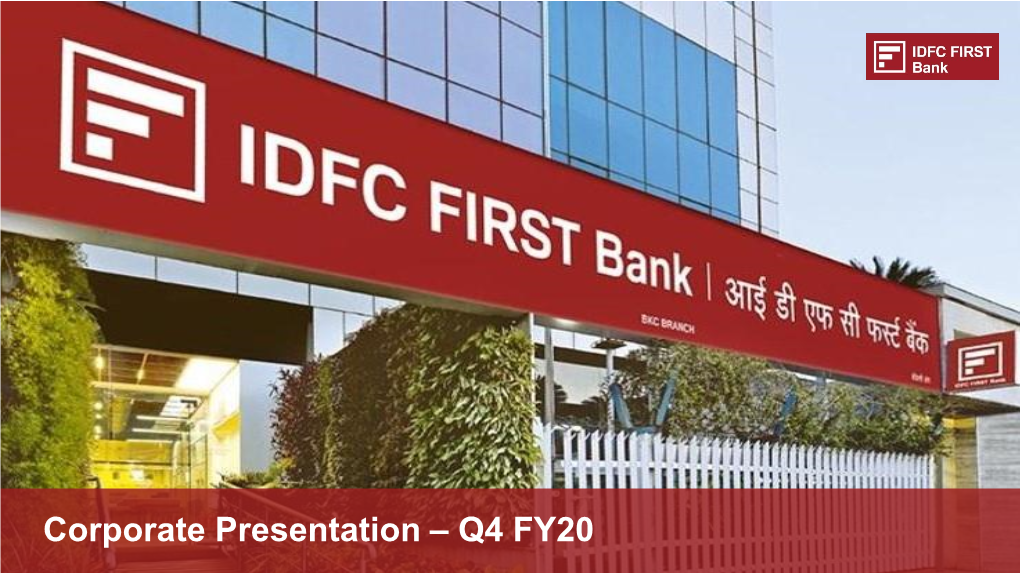 Corporate Presentation – Q4 FY20 Disclaimer