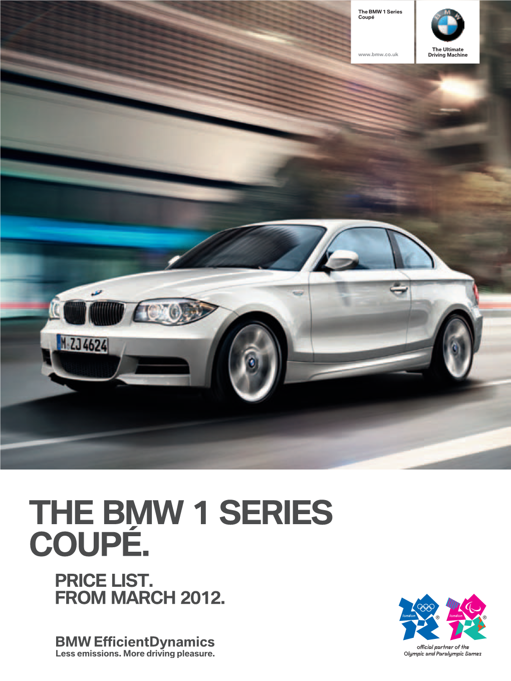 THE BMW 1 Series COUPÉ. Price List