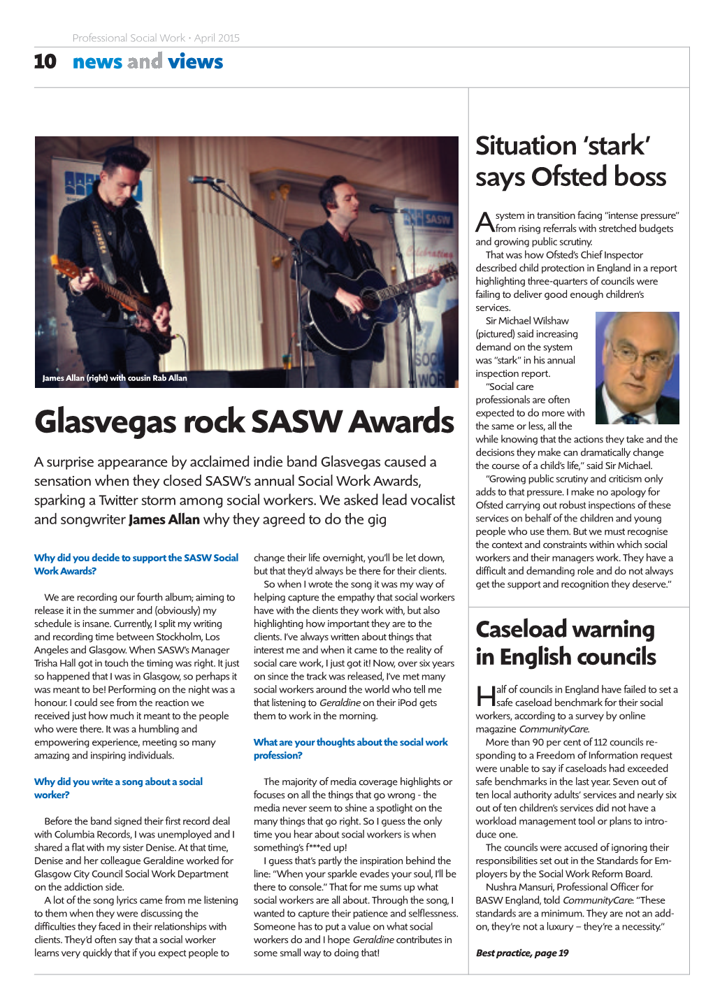 Glasvegas Rock SASW Awards