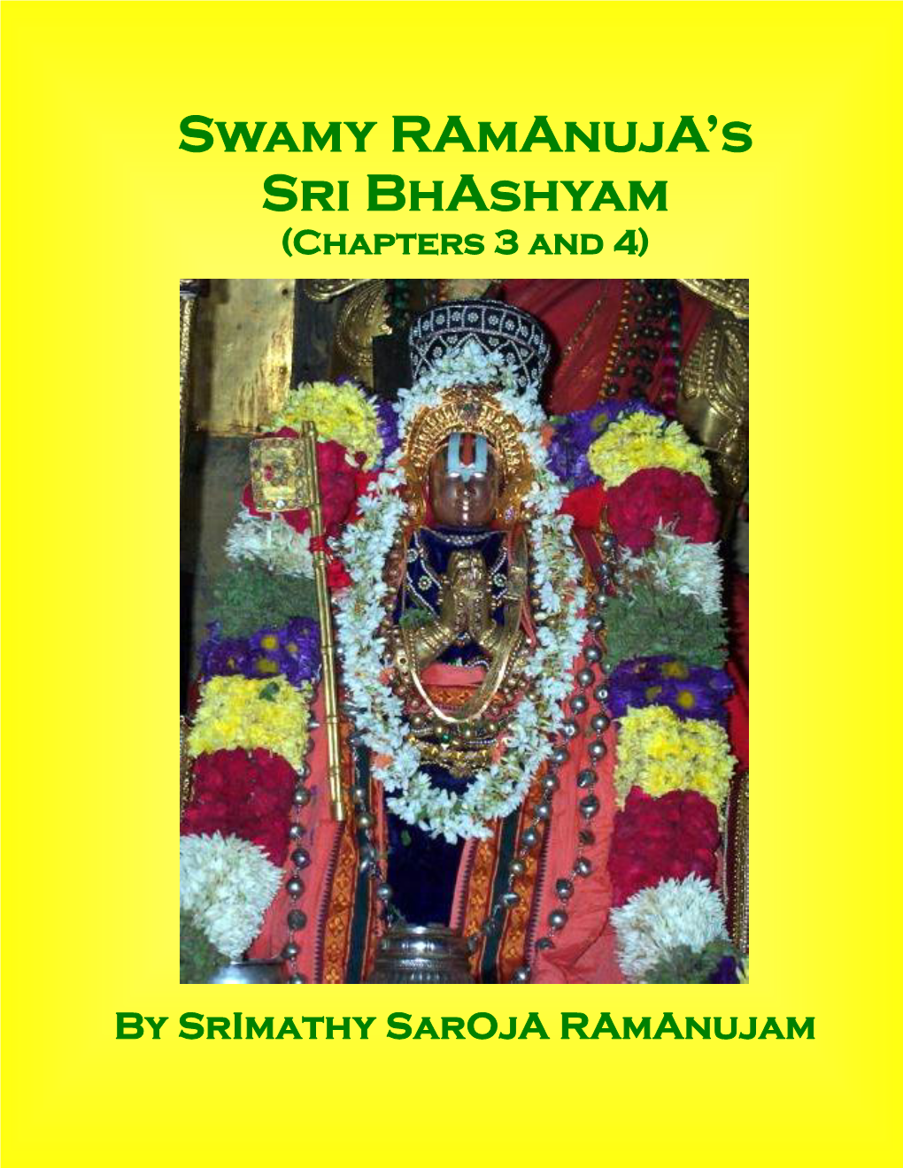Swamy Ramanuja's Sri Bhashyam
