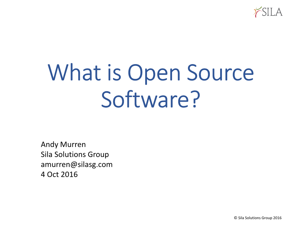 What Is Open Source Software?