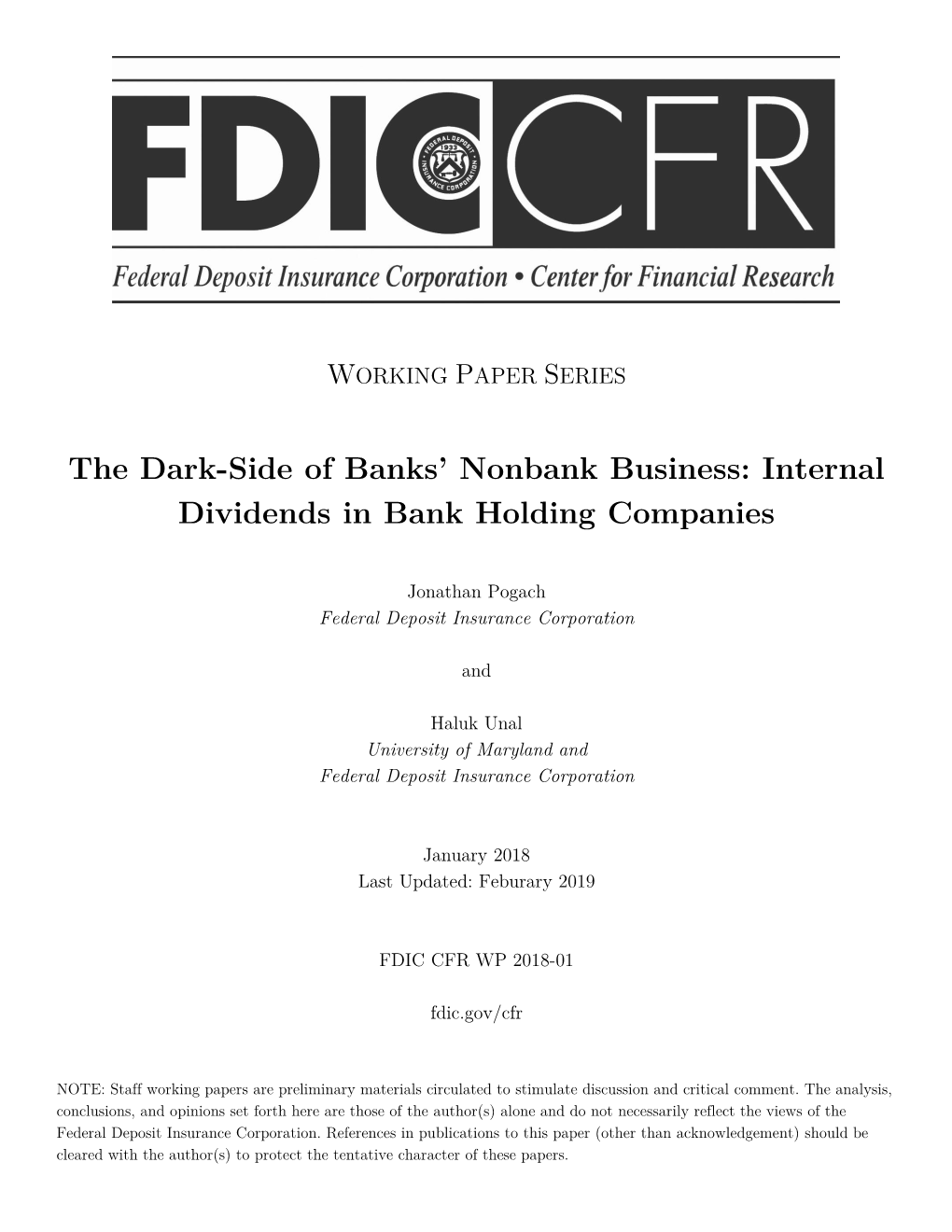 The Dark-Side of Banks' Nonbank Business: Internal Dividends In