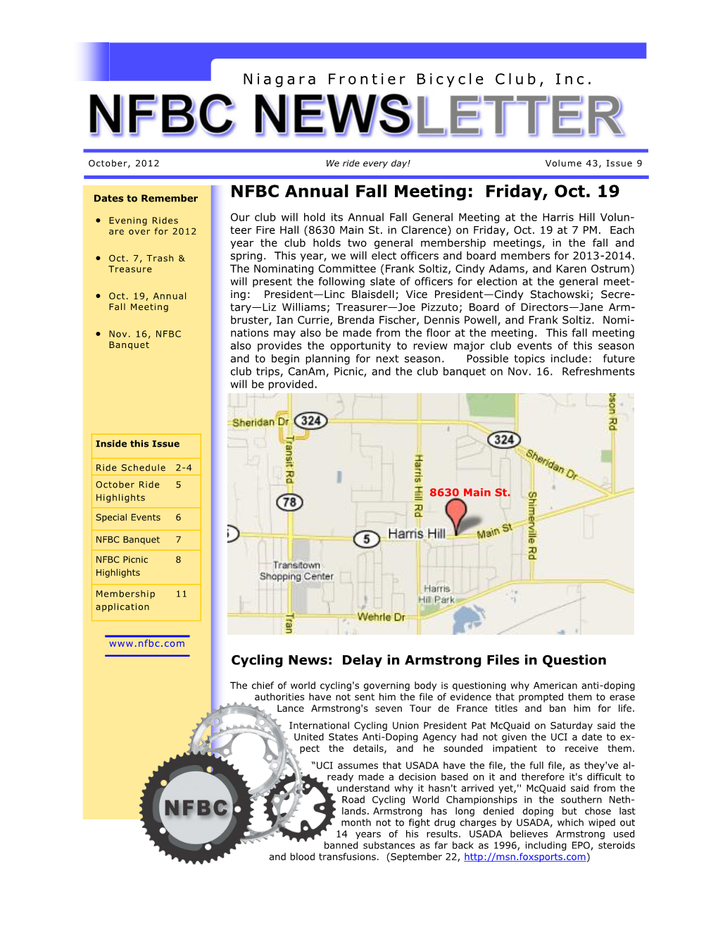 NFBC Annual Fall Meeting: Friday, Oct. 19