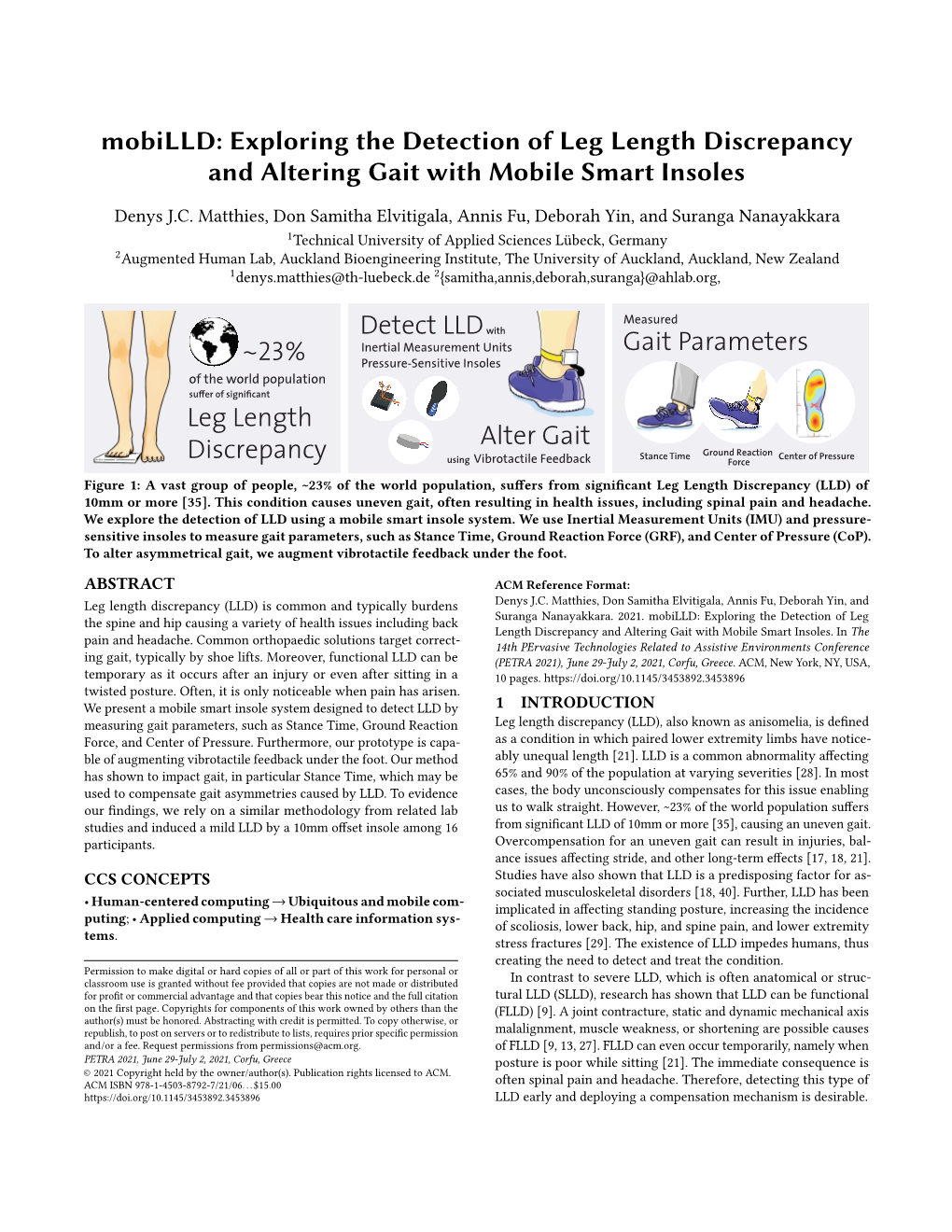 Exploring the Detection of Leg Length Discrepancy and Altering Gait with Mobile Smart Insoles