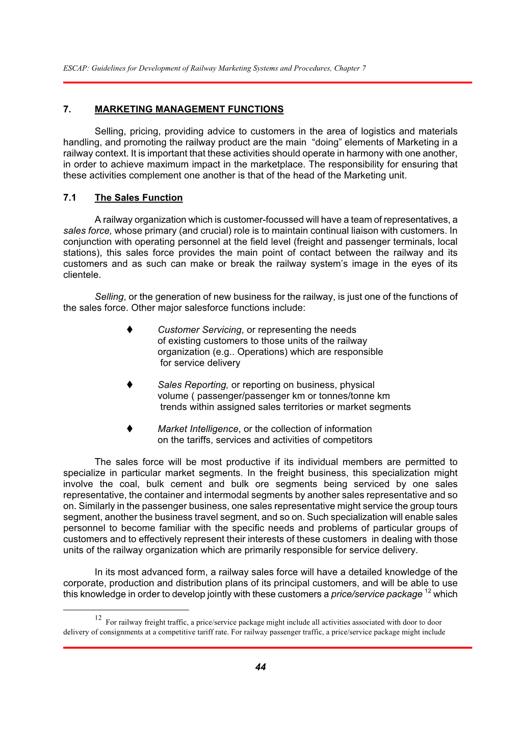 7. MARKETING MANAGEMENT FUNCTIONS Selling, Pricing