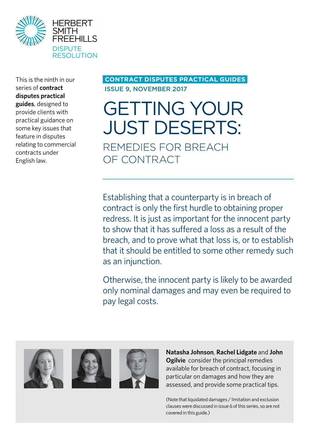 Herbert Smith Freehills | Getting Your Just Deserts