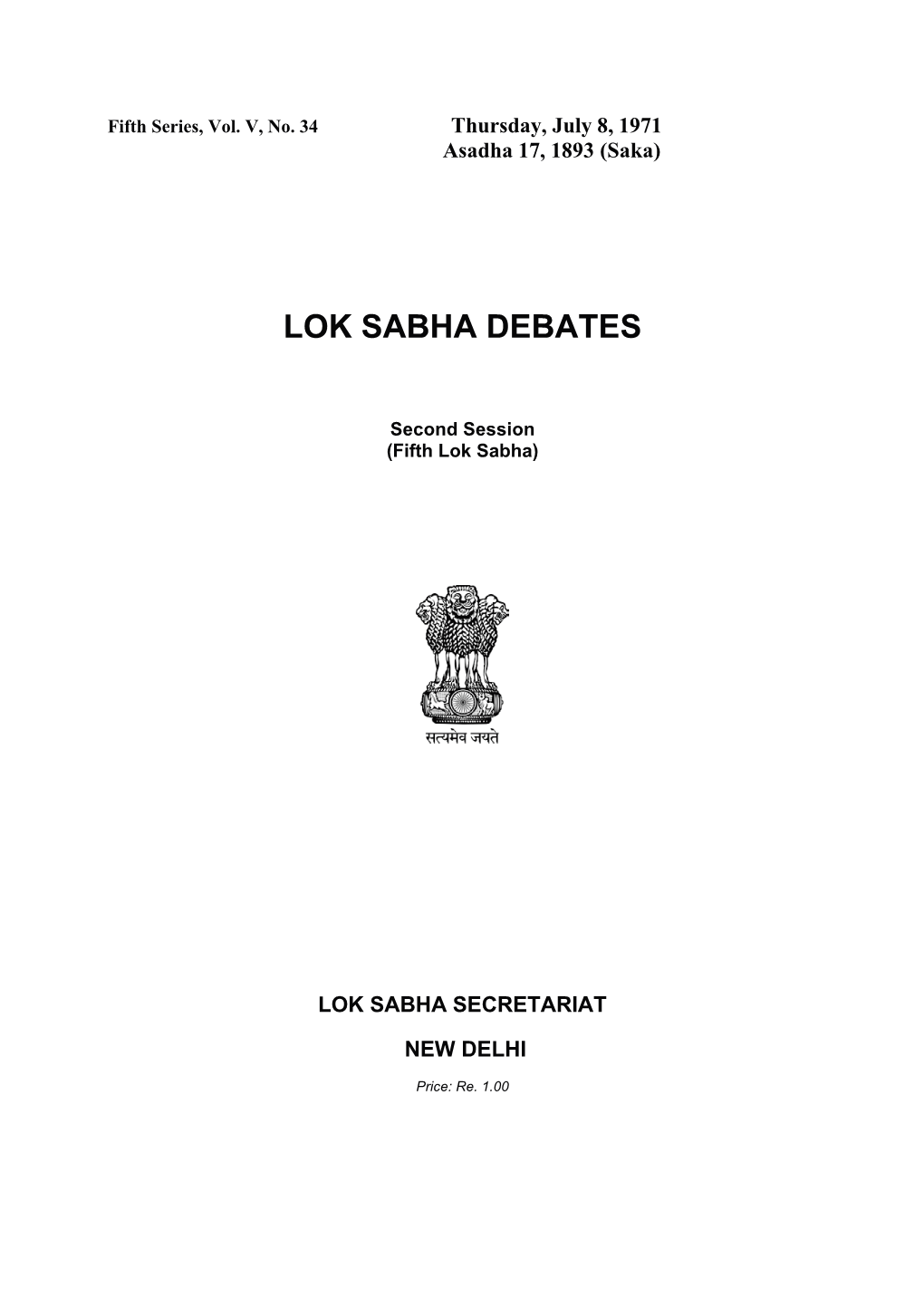 Lok Sabha Debates 1 2