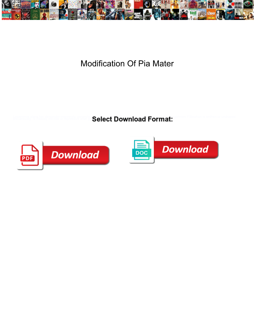 Modification of Pia Mater