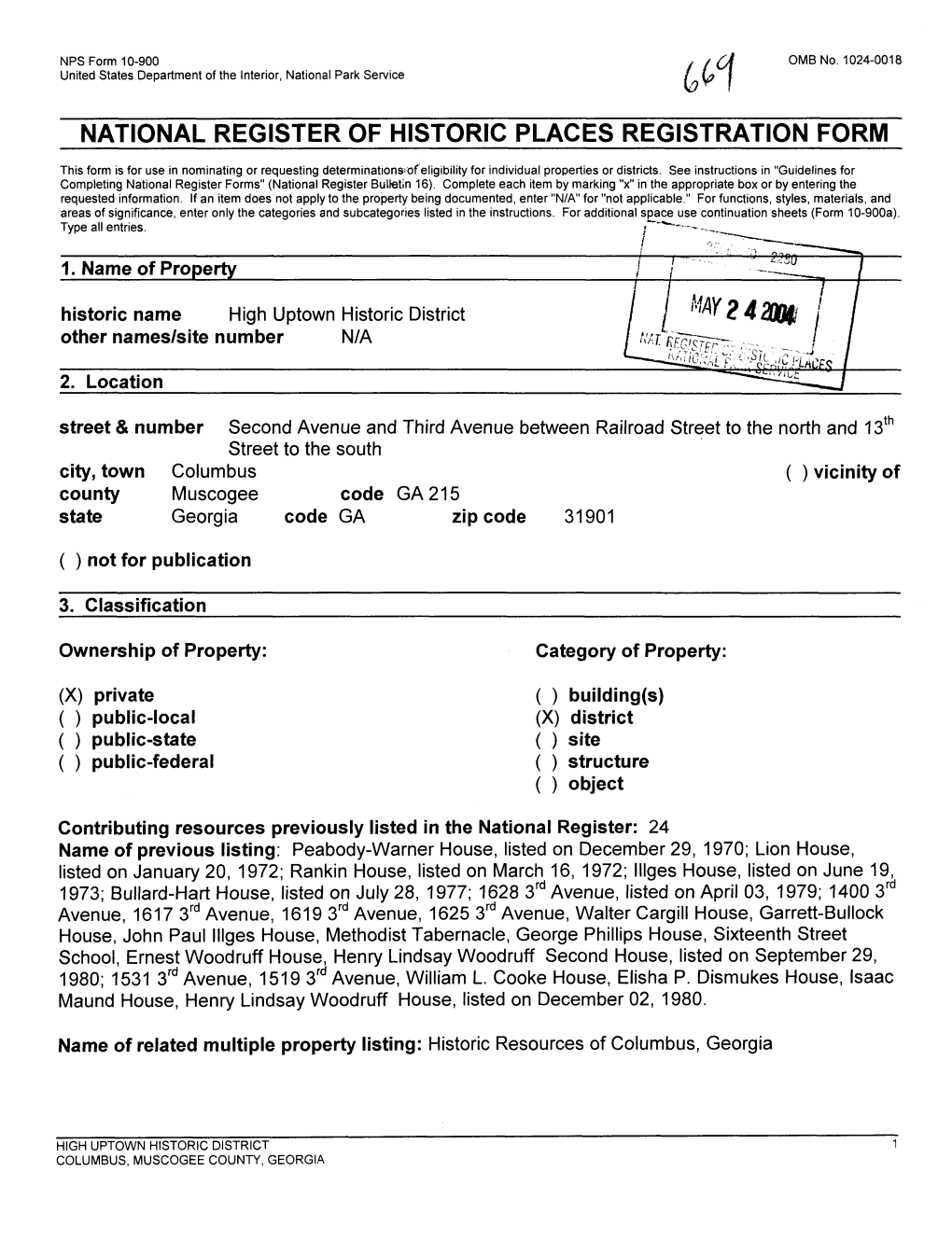 National Register of Historic Places Registration Form