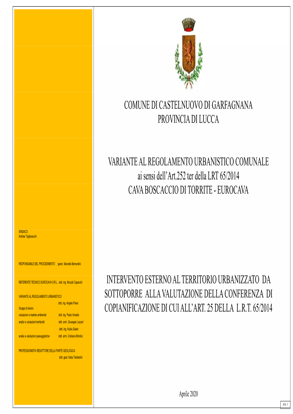 Comune Di Castelnuovo Di Garfagnana Provincia Di Lucca