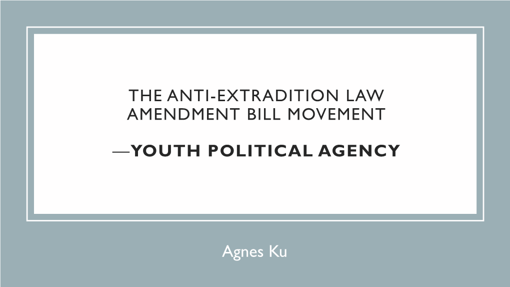 Youth Political Agency
