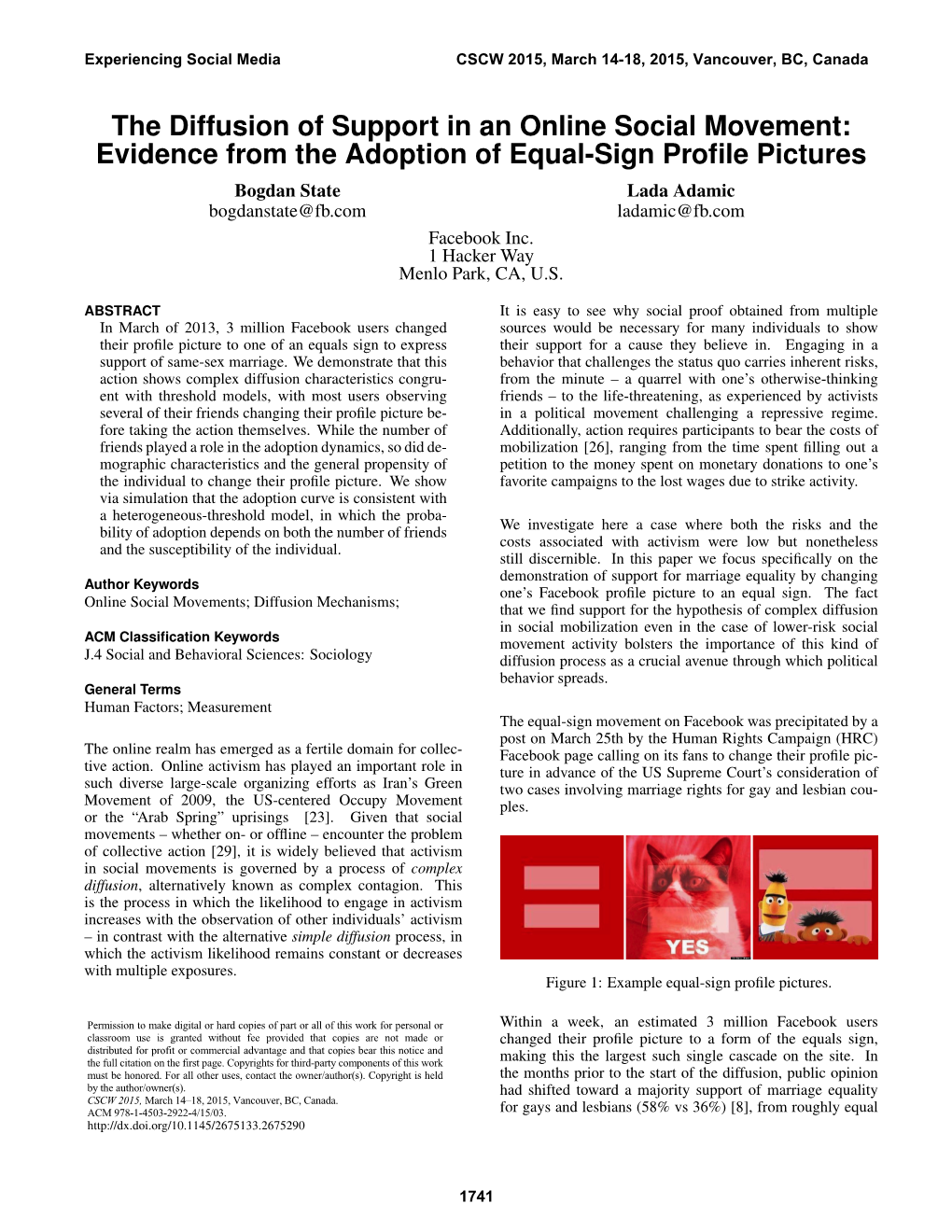 Evidence from the Adoption of Equal-Sign Profile Pictures