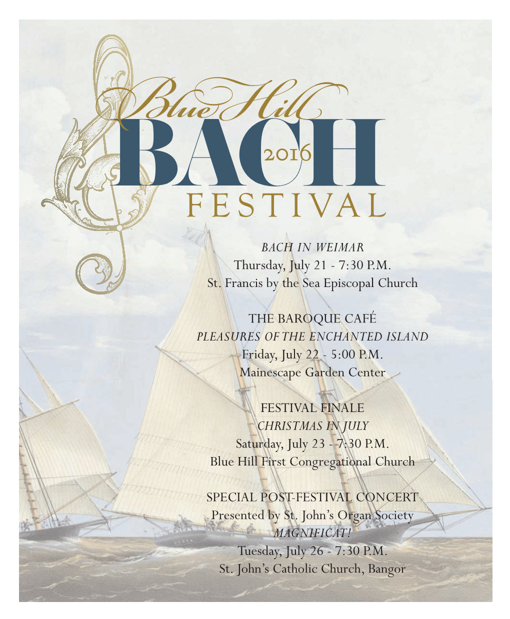 FESTIVAL BACH in WEIMAR Thursday, July 21 - 7:30 P.M