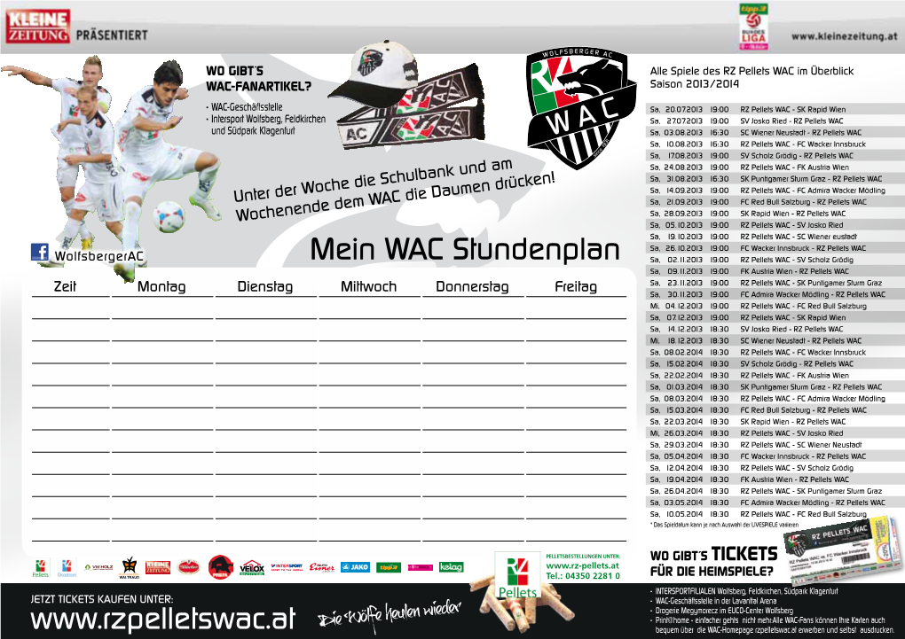 Mein WAC Stundenplan