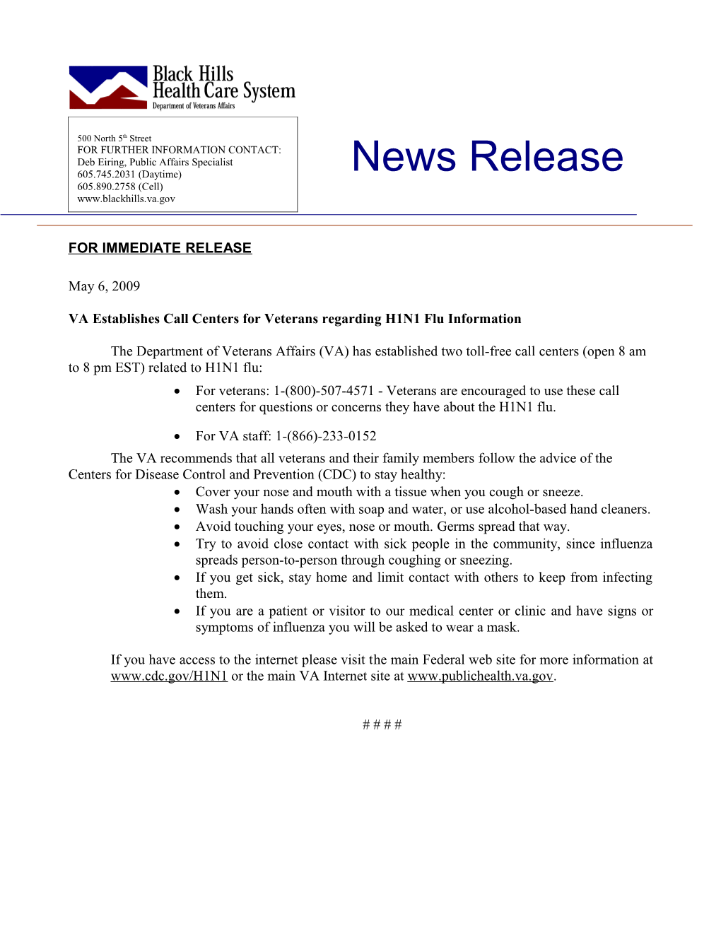 For Immediate Release s240