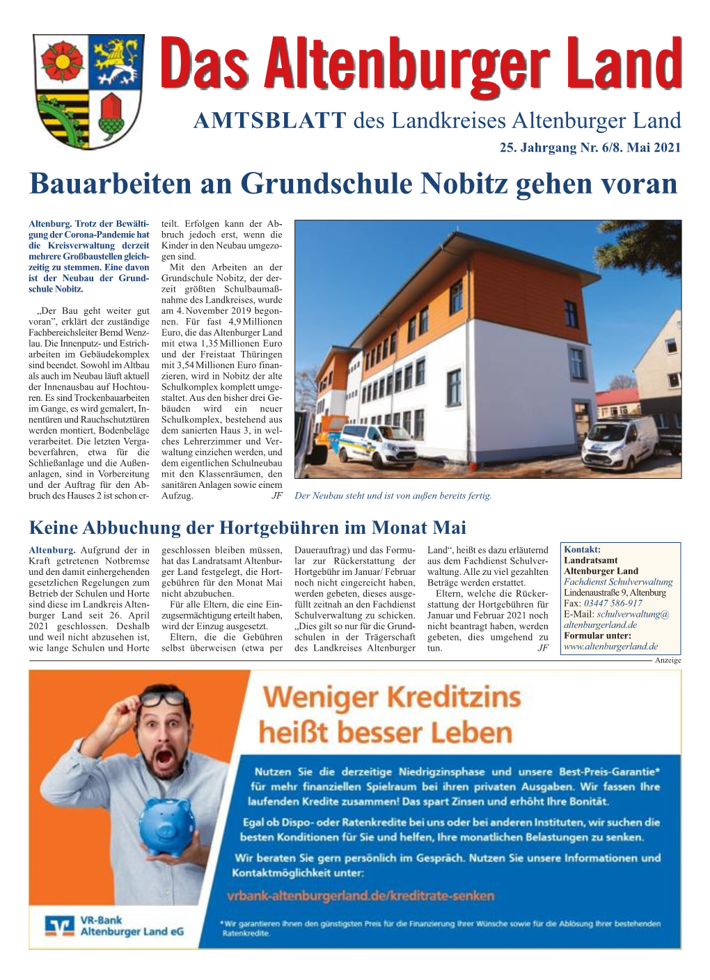 Bauarbeiten an Grundschule Nobitz Gehen Voran