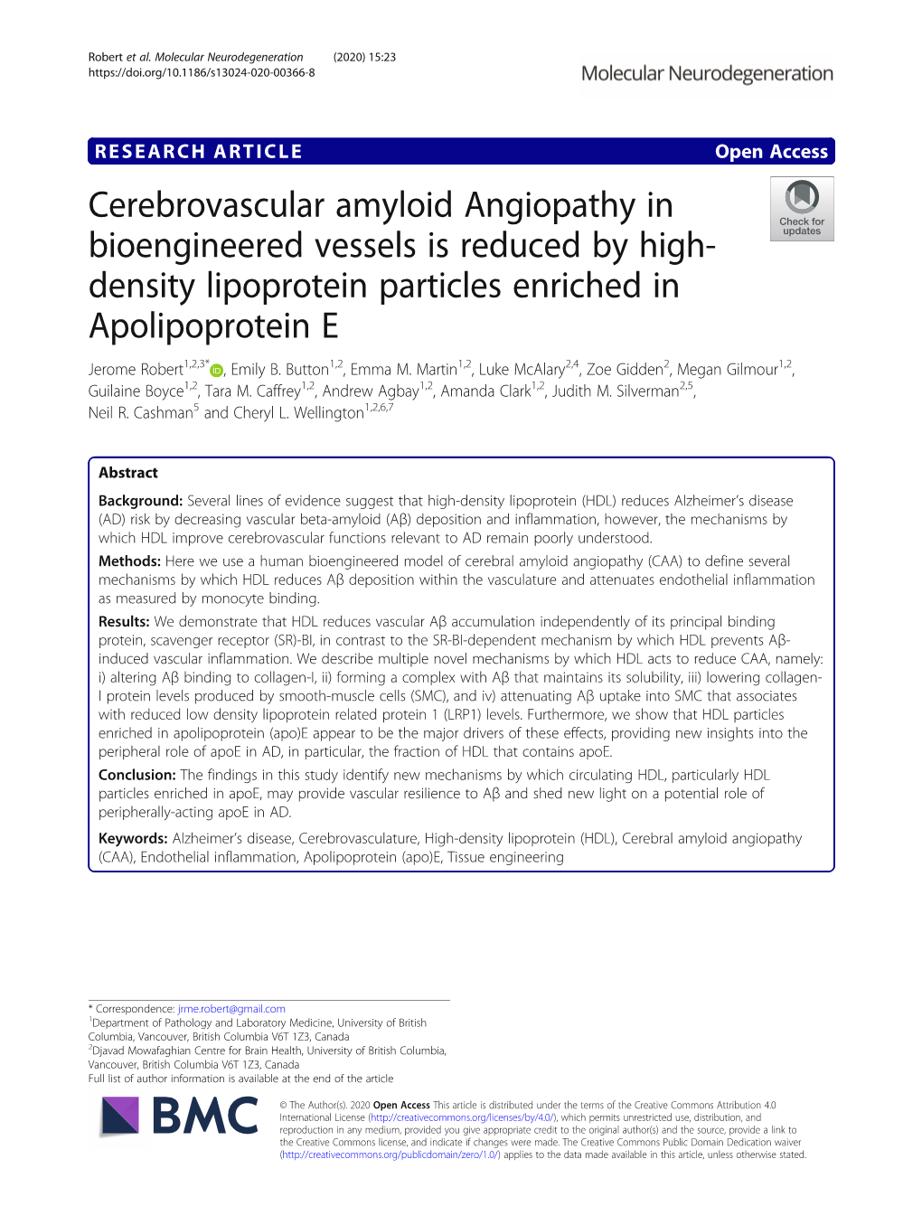 Cerebrovascular Amyloid Angiopathy in Bioengineered Vessels Is