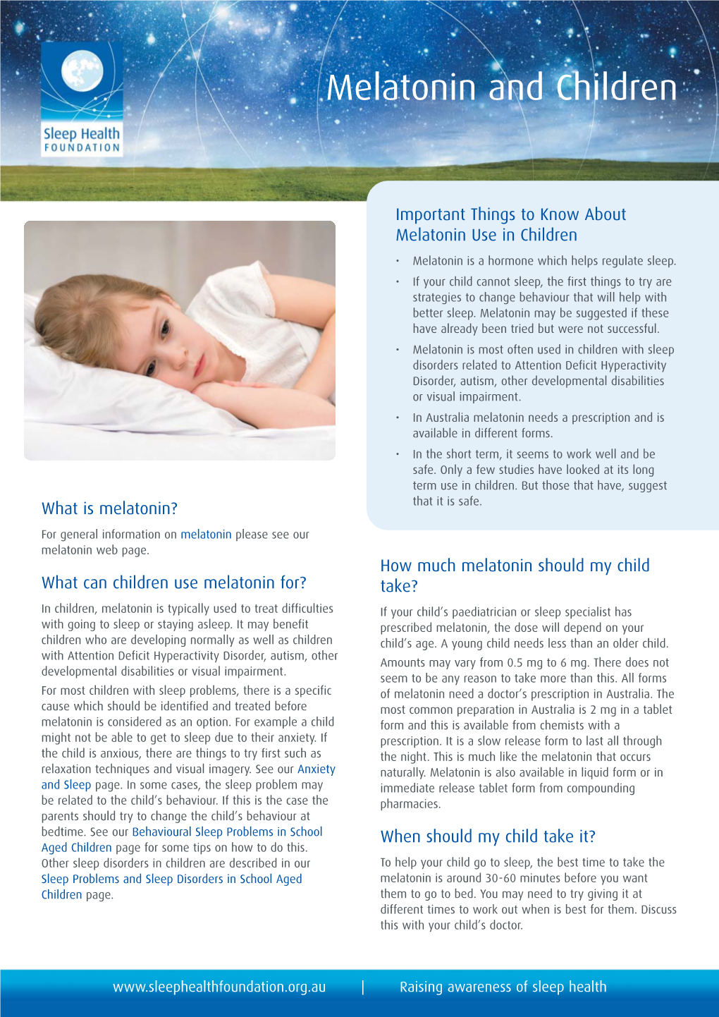 Melatonin and Children