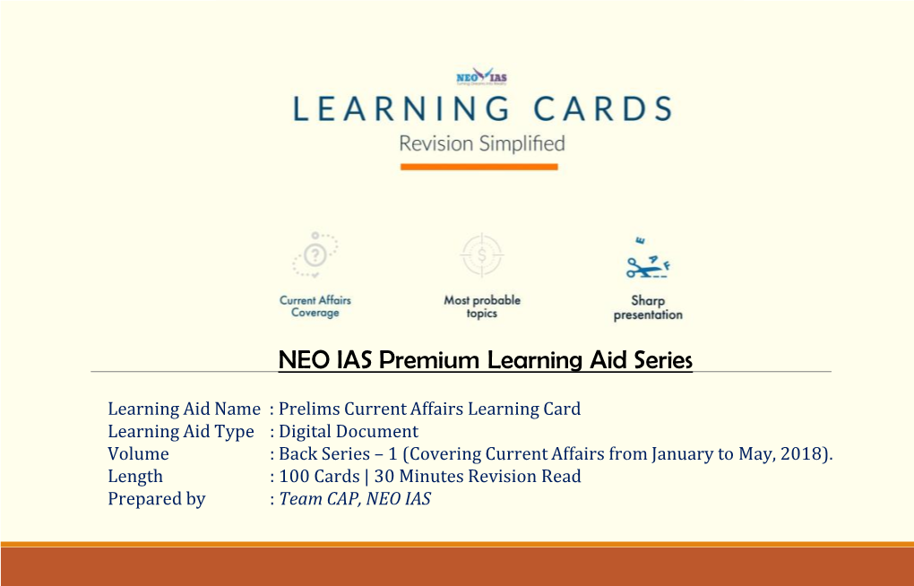 NEO IAS Premium Learning Aid Series