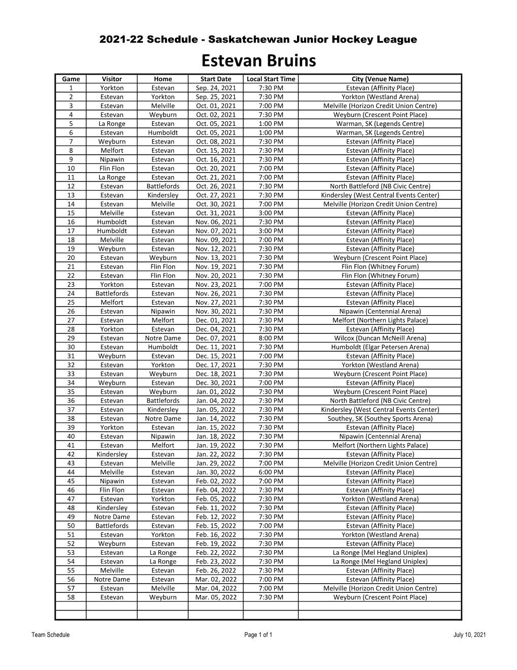 Estevan-Bruins-Schedule-20210710.Pdf