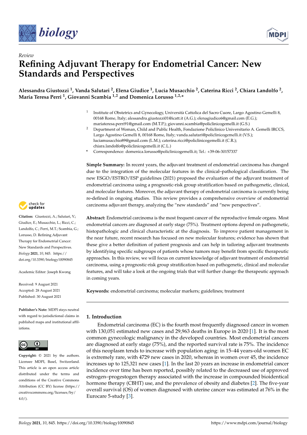 Refining Adjuvant Therapy for Endometrial Cancer