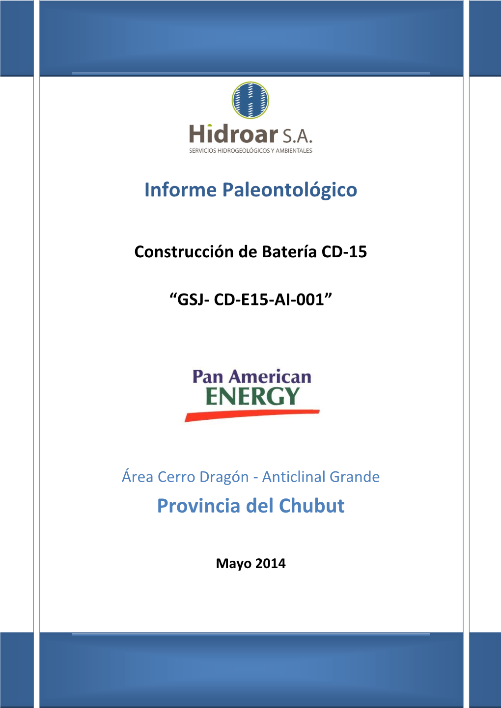 Informe Paleontológico Provincia Del Chubut