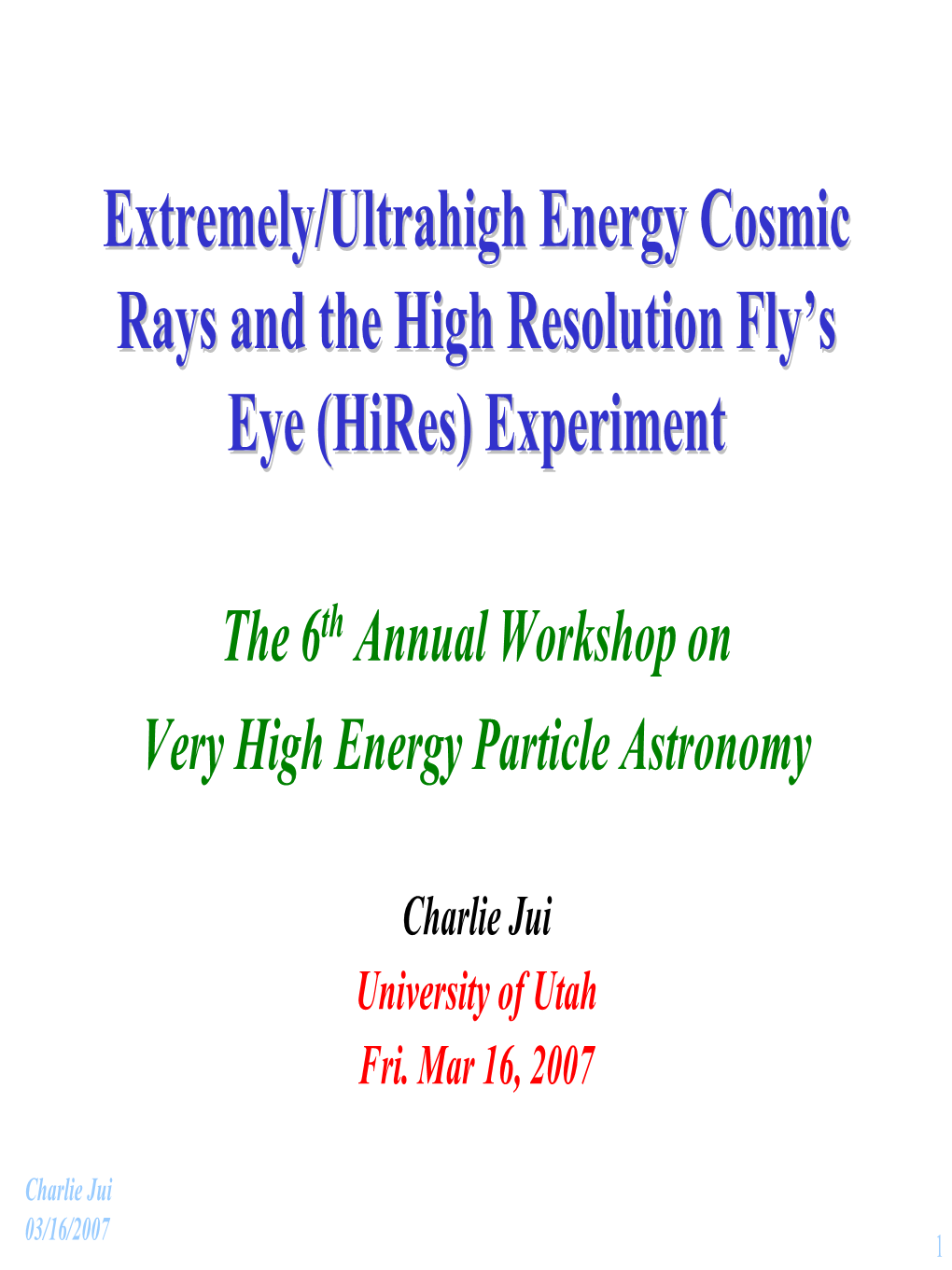 Extremely/Ultrahigh Energy Cosmic Rays and the High Resolution Fly's