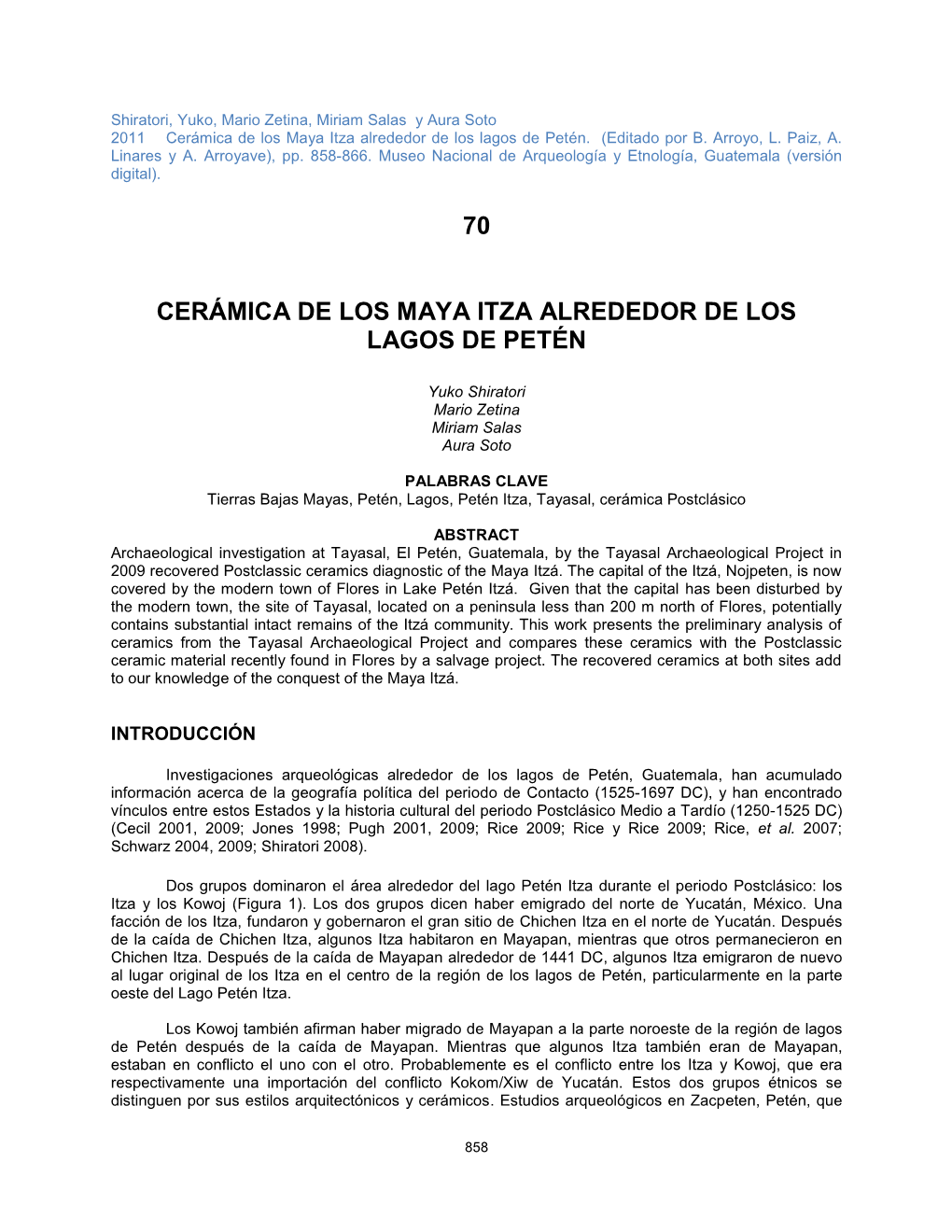 70 Cerámica De Los Maya Itza Alrededor De Los Lagos De