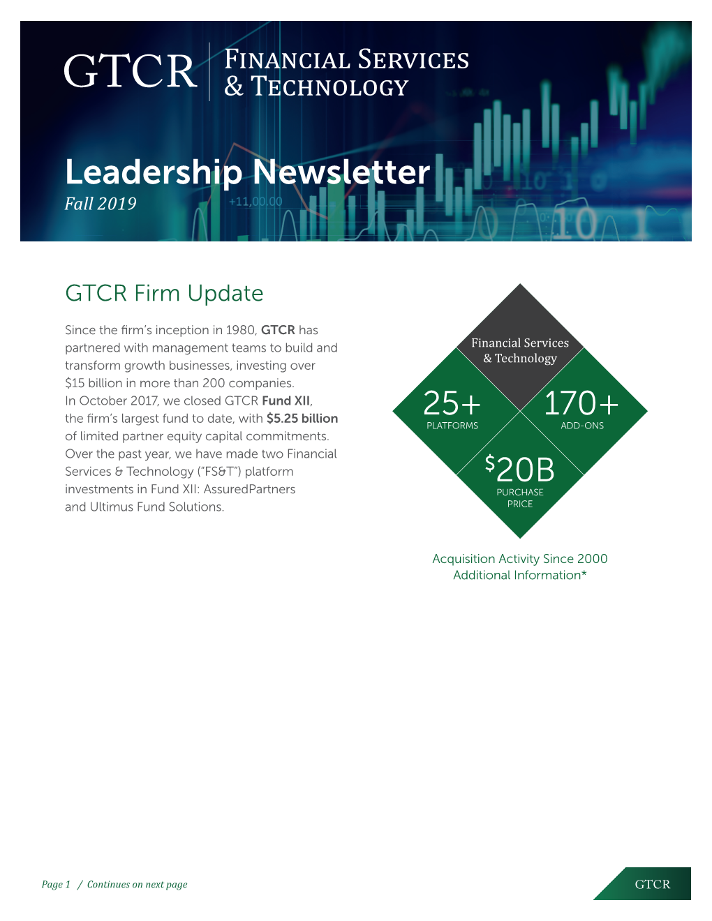 Leadership Newsletter Fall 2019