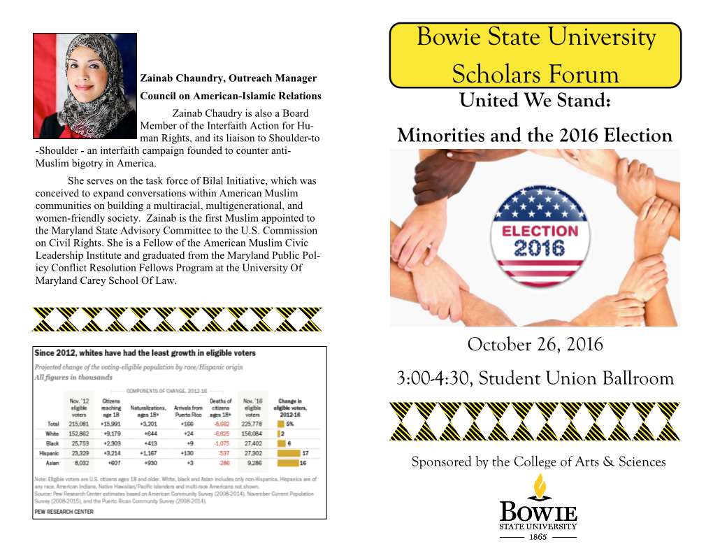 Bowie State University Scholars Forum
