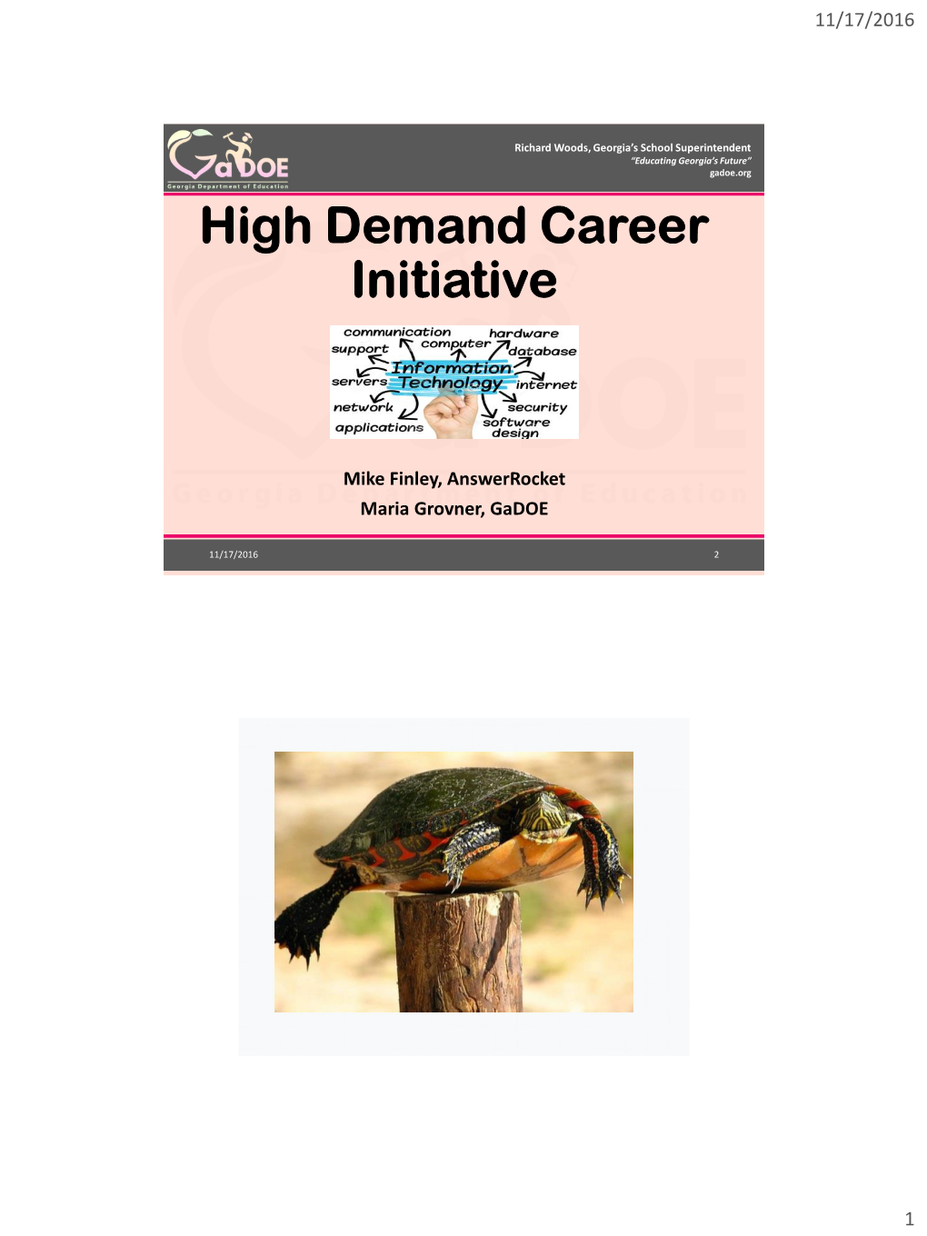High Demand Career Initiative
