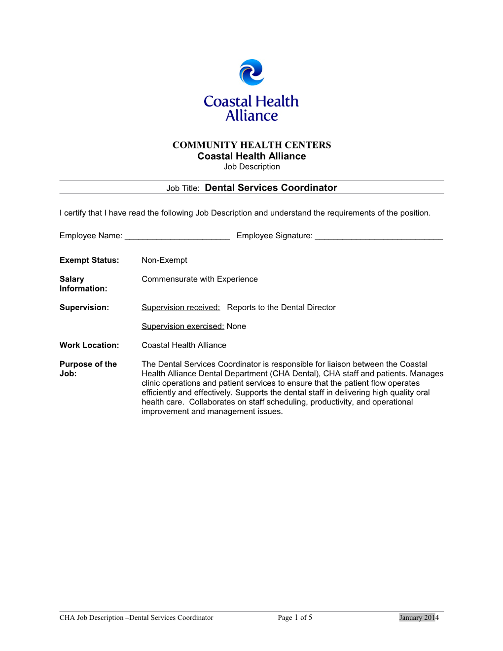 Coastal Health Alliance