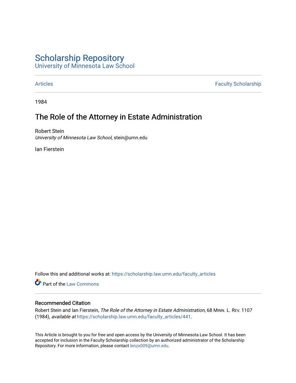 The Role of the Attorney in Estate Administration