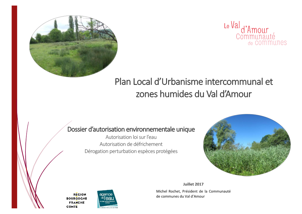 Plan Local D'urbanisme Intercommunal Et Zones Humides