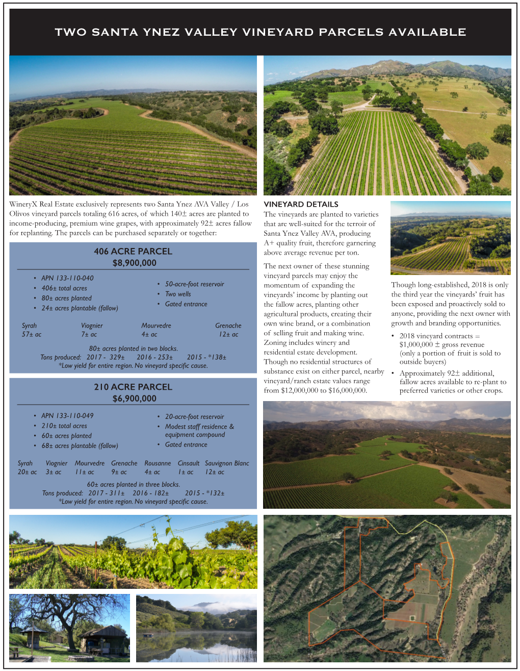 Two Santa Ynez Valley Vineyard Parcels Available