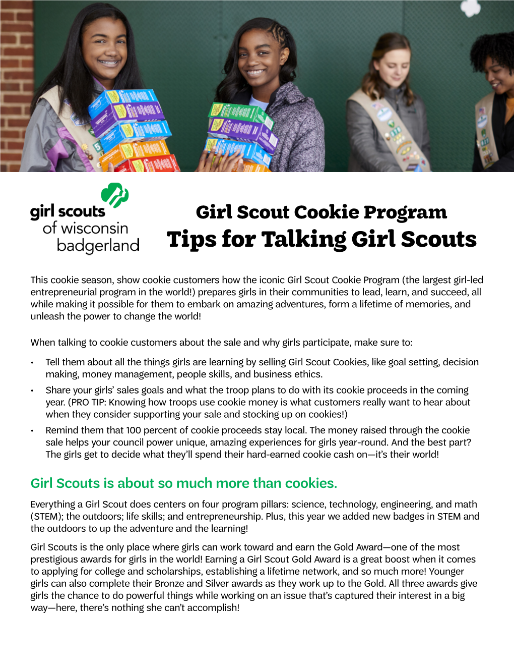 Tips for Talking Girl Scouts