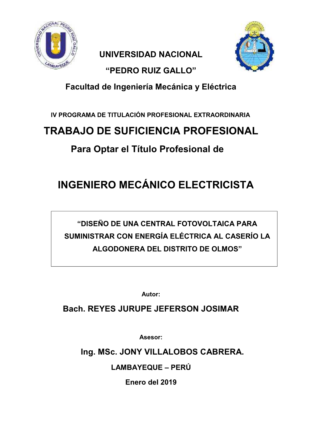 Trabajo De Suficiencia Profesional Ingeniero