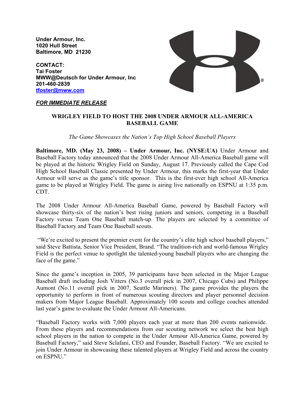 Under Armour, Inc