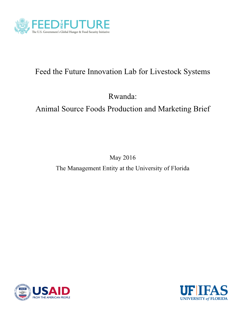 Rwanda: Animal Source Foods Production and Marketing Brief